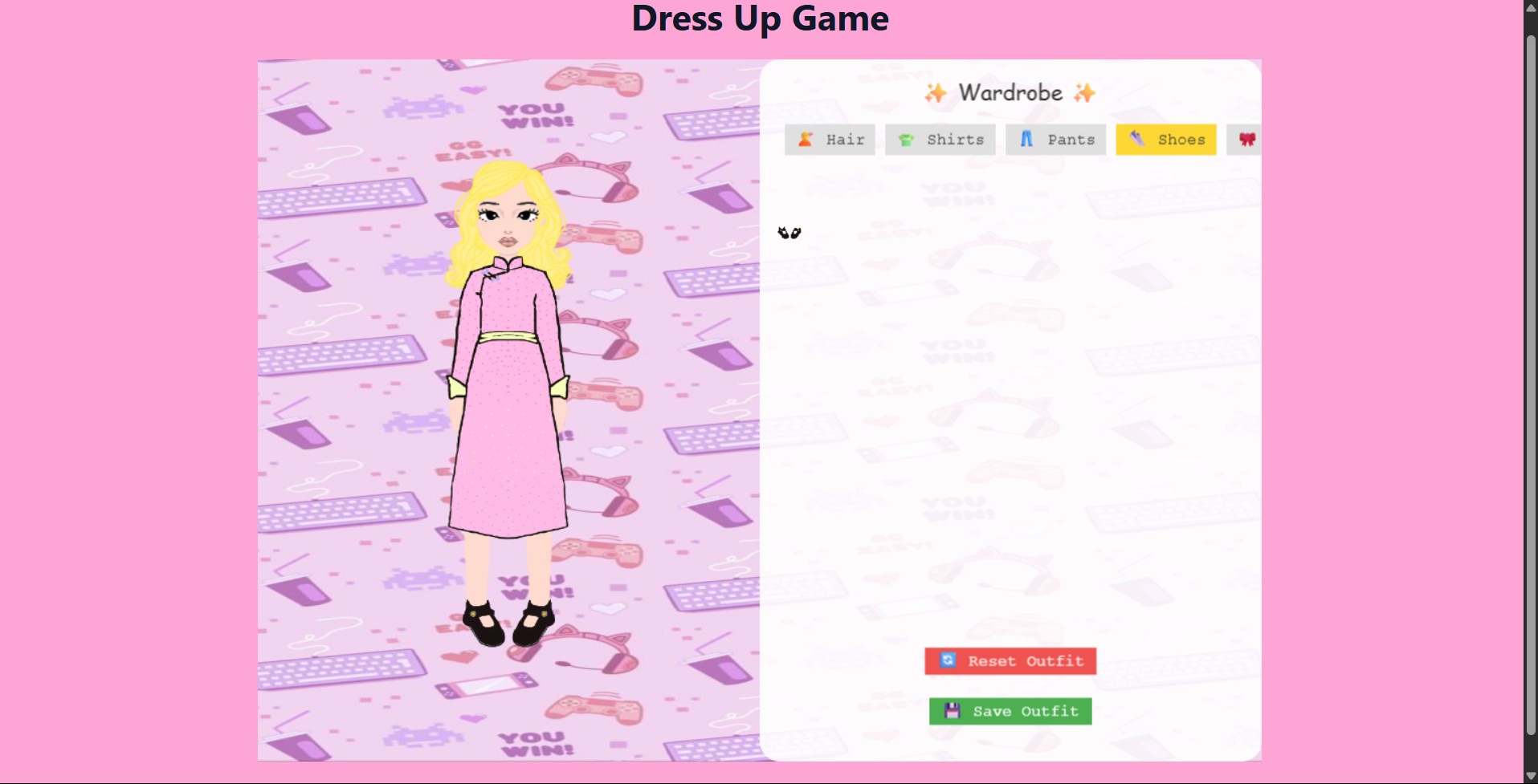 Dress Up Game Demo Screenshot 1