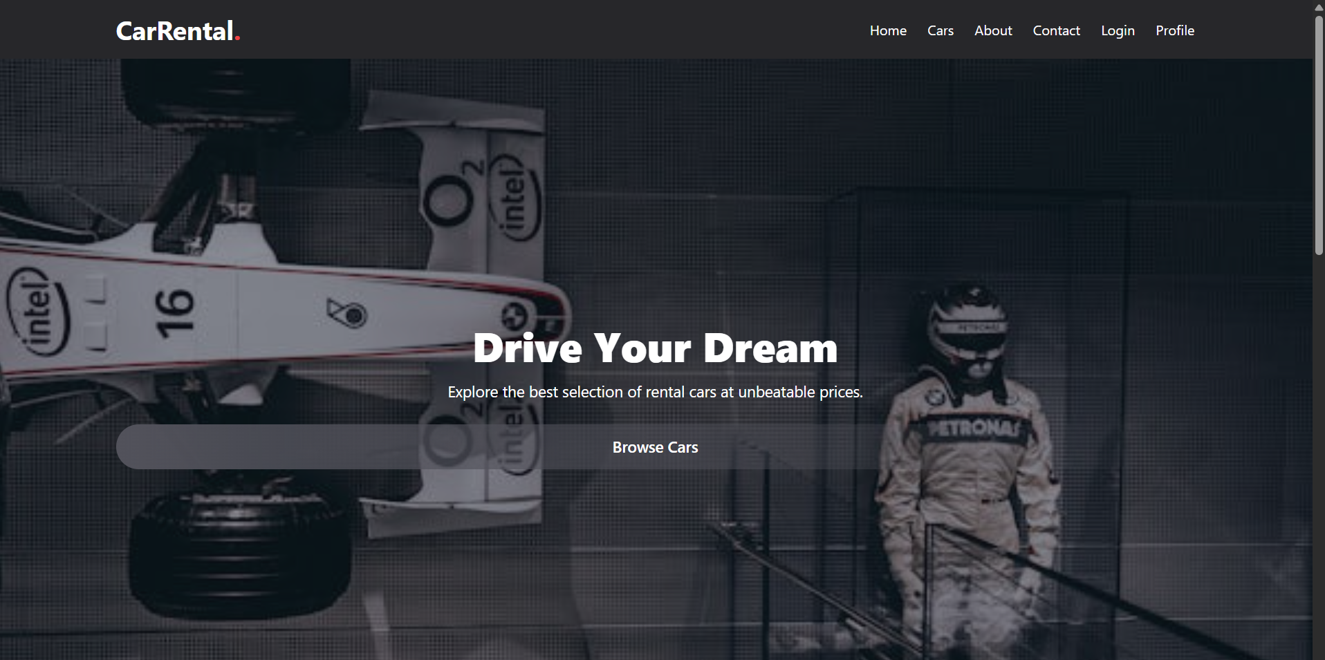 Car Renting Full-Stack Project Screenshot 1
