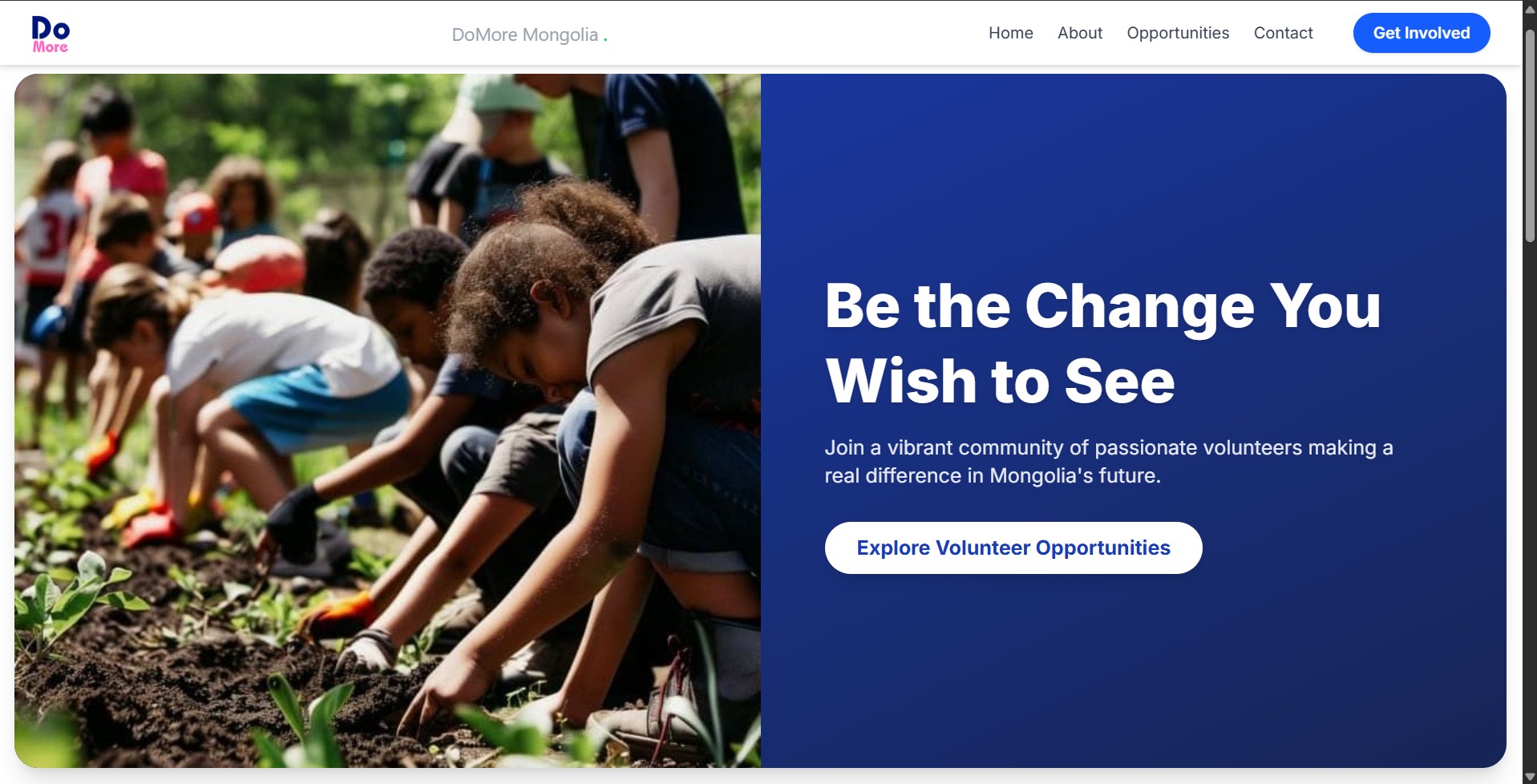DoMore Mongolia - Volunteer Platform Screenshot 1