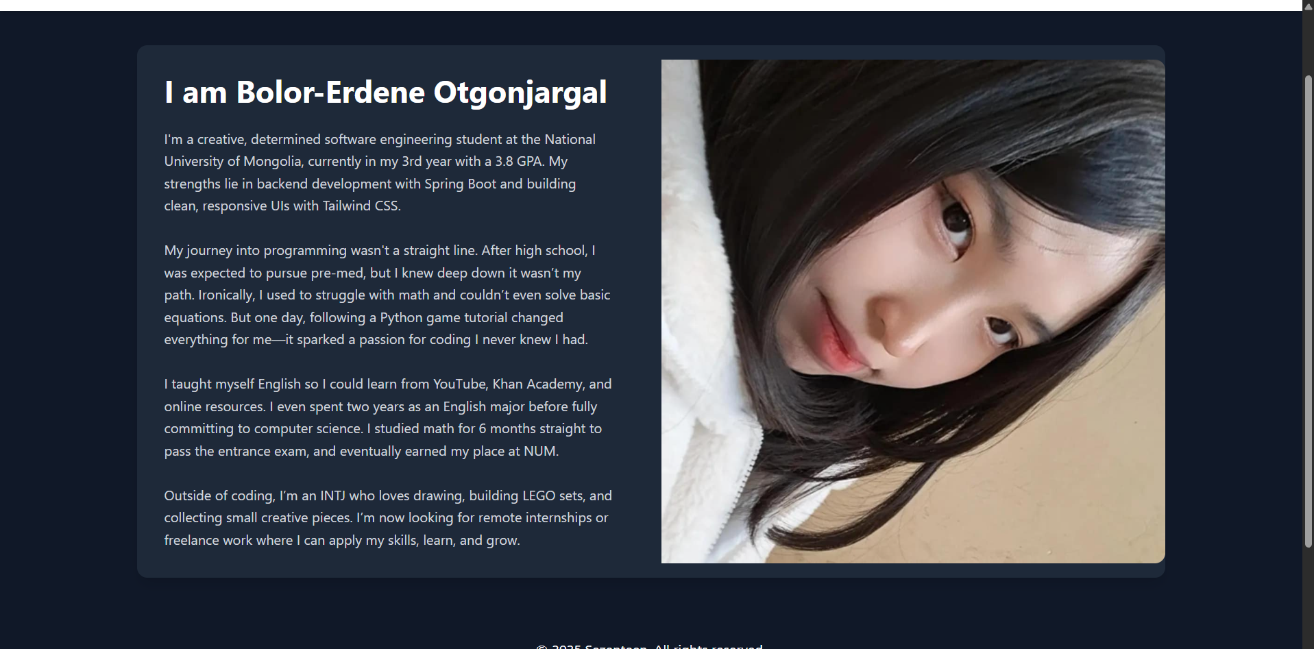 Portfolio Website Screenshot 2